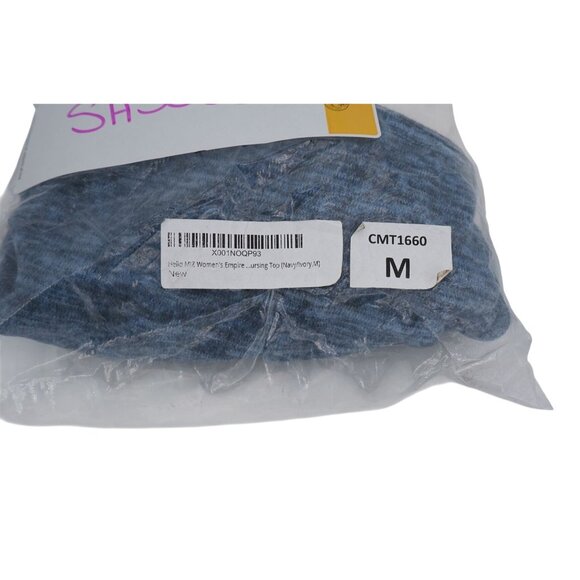 Hello MIZ Women's Empire Nursing Top – Size M, Navy/Ivory - Picture 6 of 6